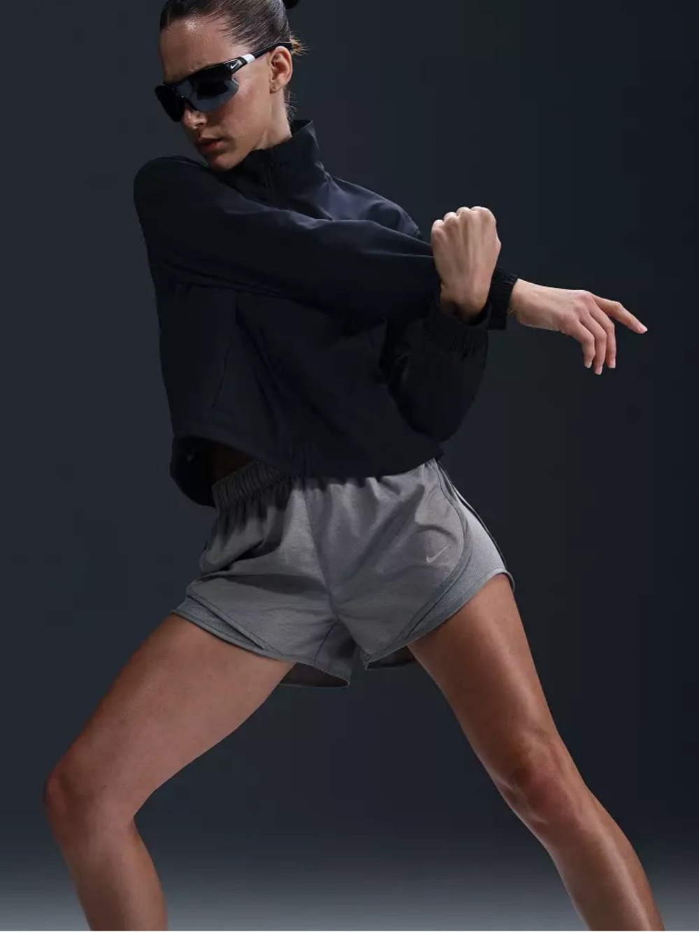 Nike Women’s Dri-FIT Tempo Running Shorts - Wolf Grey/Smoke Gray - Size M - NWOT